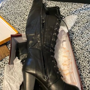 Lace up over the knee boots